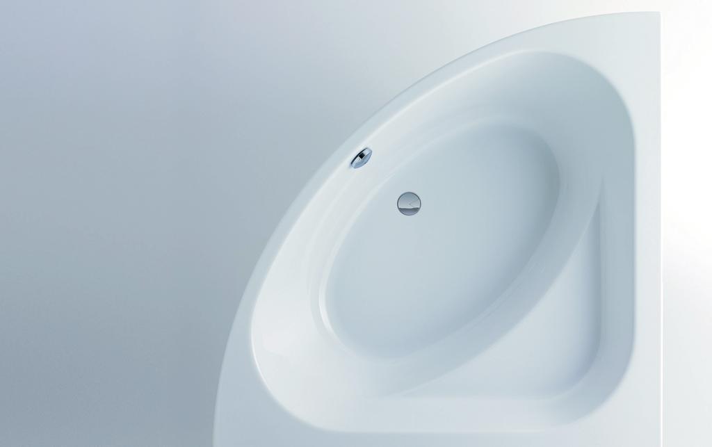 Ifö Acrylic symmetrisk hjørnebadekar Enkelt og stilrent badekar med buet kant. Ifö Acrylic hjørnebadekar 75 Hjørnebadekarret er nok vores mest spændende nyhed i Ifö Acrylic serien.