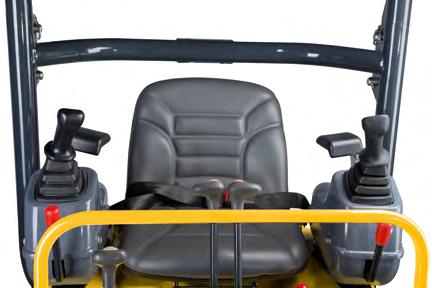 DESIG JOYSTICK FORBEDRET ERGOOMI ViO12-2A er udstyret med joystick på begge sider af sædet : + Forbedret førerposition + Øget