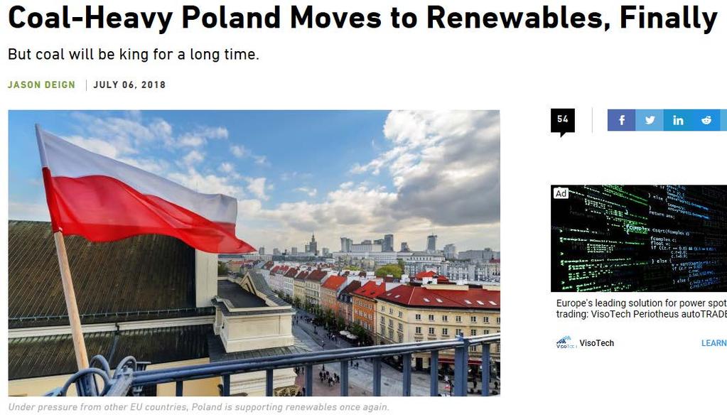 Solceller nu også på vej I Polen..en enorm trussel for fossil-gas https://www.greentechmedia.com/articles/read/coal-heavy-poland-moves-to-renewables-finally#gs.o4lrl0k https://www.pv-magazine.