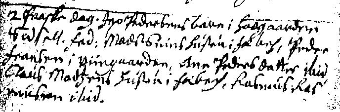 Sidsel Jeppesdatter 1715 KB Bøstrup 1684-1770, 1715 (opslag 40) Sidsel døbt 22/4 2.
