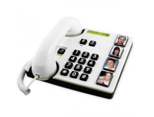 17 Doro telefon fastnet Formål: At afhjælpe personer med nedsat finmotorik, hørelse eller hukommelse med at kun håndtere brugen af en telefon Det ergonomiske håndsæt, det