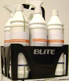 Sixpack med 6 ready to use produkter Indeholder: 1 X HT6FL - Holder t/ 6 flasker 1 X BGL100 - Blite Glasrens 1 X BLF100 - Blite Lugtfjerner 1 X BMR100 - Blite Motorrens 1 X BIR100 - Blite Insektrens