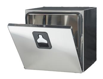 EN NY GENERATION BEVO BOX BevoBox leveres i følgende udførelser: Rustfri: Mix: Finér: Blankglødet, rust fri plade. Kasse i søvandsbestandigt aluminium, låge med blank rustfri overflade.