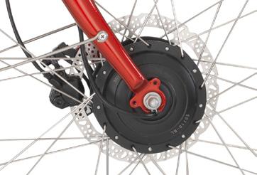 Baghjulsmotor: Let, simpel og støjsvag motor. Baghjulsmotoren vælges typisk til mere sporty cykler, da motoren kun kan bruges på cykler med udvendige gear og håndbremser.