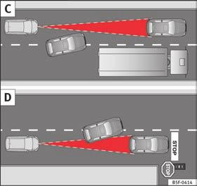 acceleration op til den gemte hastighed Når du kører i en tunnel, fordi funktionen kan være reduceret På veje med flere vognbaner, hvis andre biler kører langsommere i overhalingsbanen.