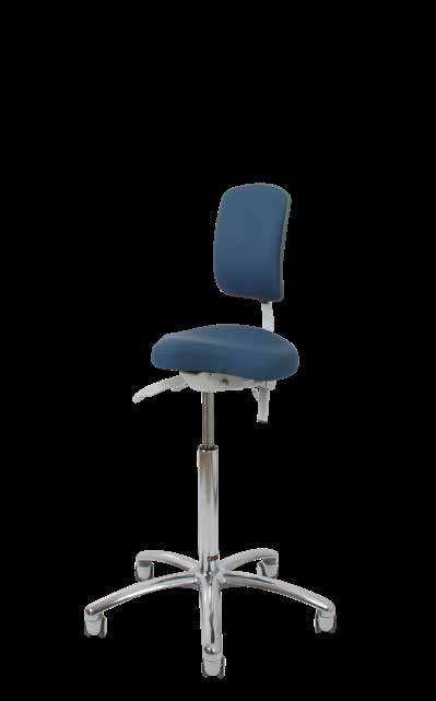 Personalestole VELA Samba 120 :: Ståstøttestol, som er ideel til skiftende stående og siddende arbejde :: Aflaster ryg og lænd ved stående eller skiftende arbejdsstillinger :: Kort sæde gør det
