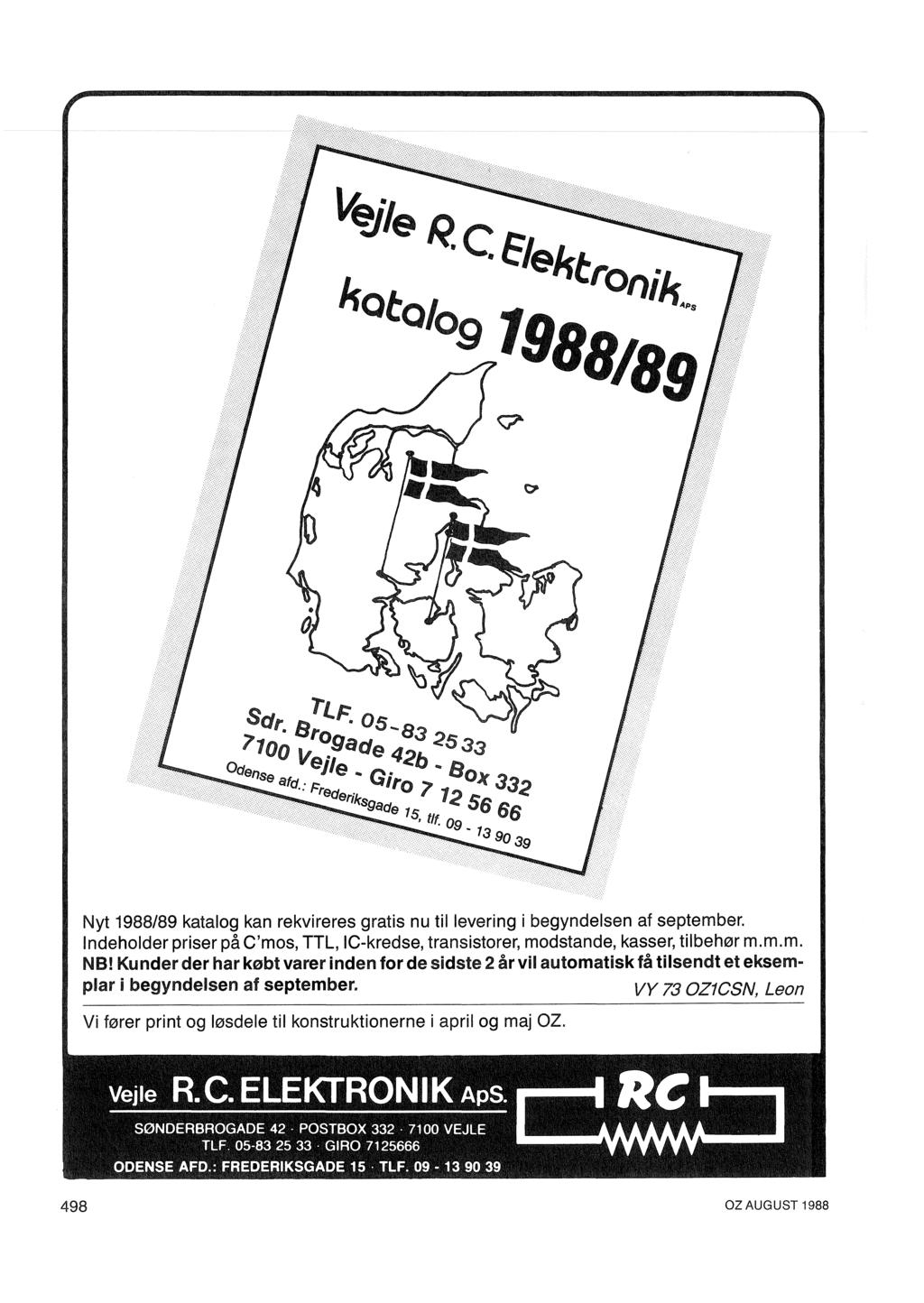 Tidsskrift for 60. årgang. 1988 Udgivet af experimenterende danske radioamatører 8/88 - PDF Gratis download
