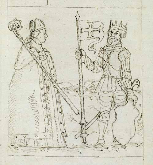 om De hamburgske ærkebispers historie fra ca. 1075. Reginbert skal være en englænder, som blev indsat af ærkebispen af Canterbury under Knud den Store omkring 1020.
