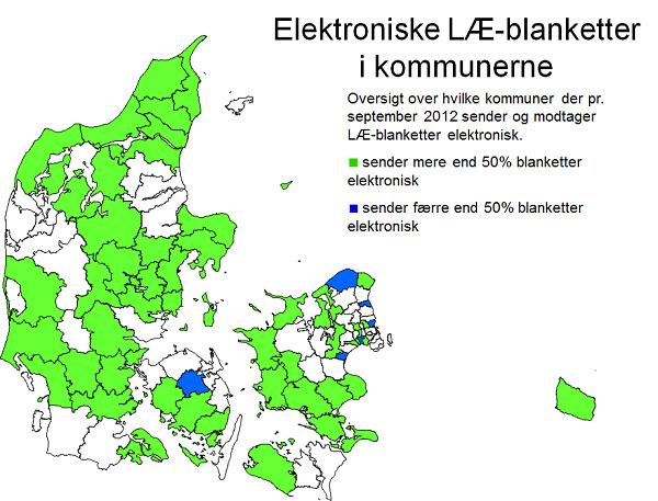 Monitorering 3.3 LÆ Blanketter Blå søjle viser blanketter sendt elektronisk fra kommunerne.