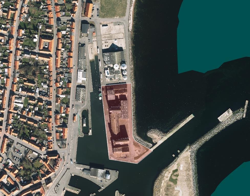 Planforslagets indhold og formål DLGs bygninger på den nordlige del af Neø havn står i dag tomme. DLG har via ingeniørfirmaet MOE A/S og PLH Arkitekter A/S udført skitseforslaget Neø Mole.