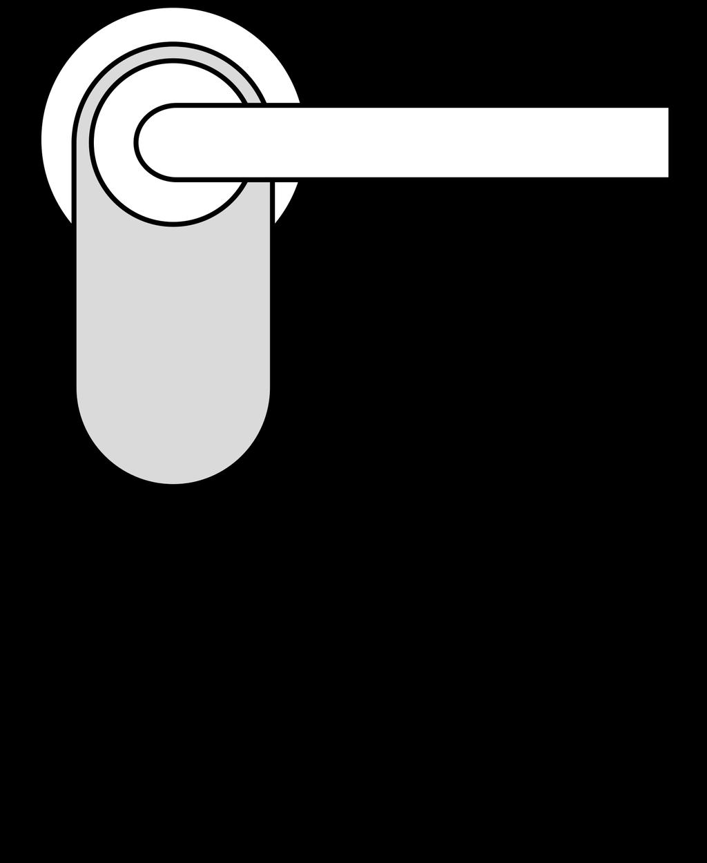 montering på forberedte rosetboringer til hængende montage Egnet til et afstandsmål i låsen fra 70 mm til 79 mm Egnet til håndtagslåse med Europrofil Ydersiden kan kun betjenes med