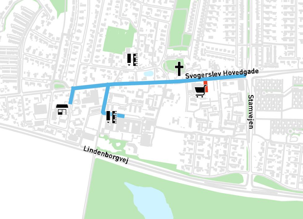 RUTE 11: BERNADOTTEPARKEN Rute 11 er den anden rute i Himmelev. Ruten er 0,3 km lang og dækker tre klasse 1 rejsemål.