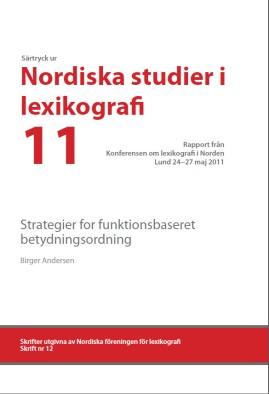 NORDISKE STUDIER I LEKSIKOGRAFI Titel: Forfatter: Data og repræsentativitet i ordbogsarbejdet Henrik Hovmark Kilde: Nordiska Studier i Lexikografi 11, 2012, s.