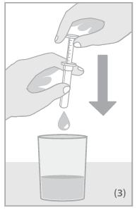 trække op i stemplet indtil du når mærket, der svarer til den mængde i milliliter (ml) som lægen har foreskrevet (figur 1).
