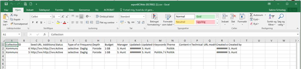samling til Excel Figur