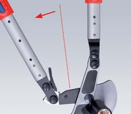 Kabelsaks (Skraldeprincip) med teleskopskaft med indstillingsknap til kabeldiametre op til 38, bøjelige ben til indstilling af den optimale benvidde, også velegnet