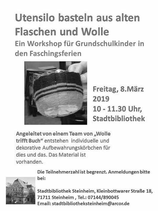 Seite 6 Jahrgang 1942/41 Der Jahrgang mit Angehörigen trifft sich am Freitag, den 1. März 2019 um 18.00 Uhr in der TSG-Vereinsgaststätte in Steinheim.