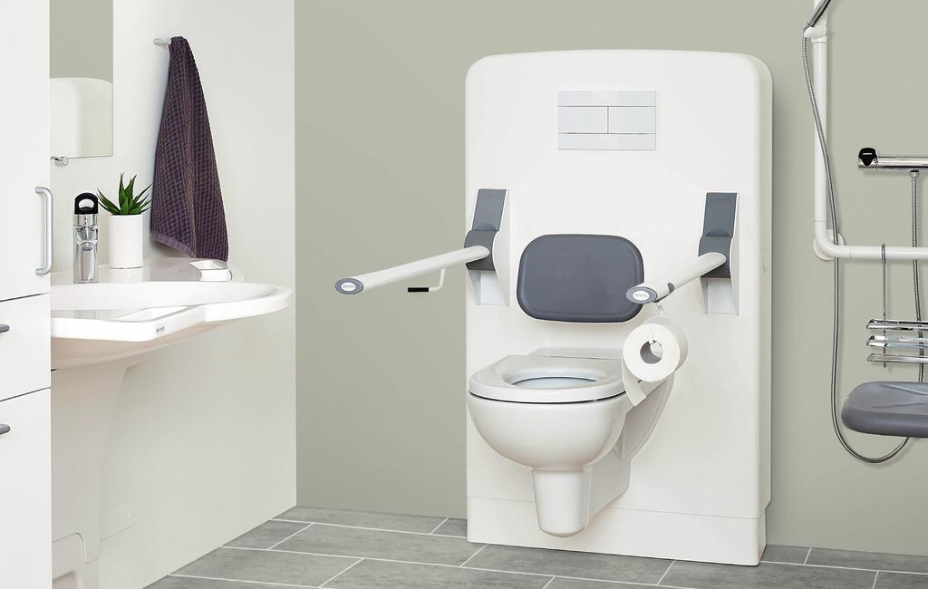 Toiletløfter Løfter samt sænker brugeren til stående eller siddende