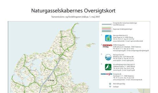 Bilag 1: Det danske naturgasnet 800 km transmissionsledninger 80 bar stålledninger 46 M/R-stationer 2.