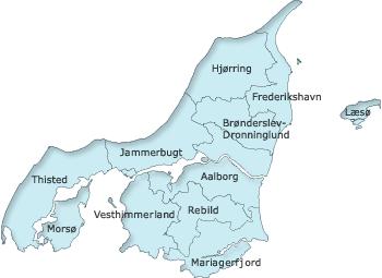 REGION NORDJYLLAND Befolkningstal er 587.335 11 kommuner Største kommune er Aalborg - 213.558 indbyggere Mindste kommune er Læsø - 1.
