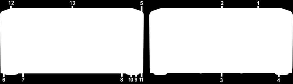 2) LED-indikatorer Frontpanel 3) Harddiskbakker Frontpanel LED-indikatoren bruges til at vise status for den interne disk og systemet.