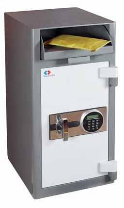 Sikringsskab Secure Safe - Deposit 700 Secure Safe Deposit er et indbrudsbeskyttende skab med deponeringsenhed over døren.