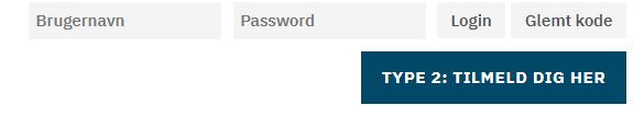 Login finder du øverst i højre hjørne: Ændring af password: Du kan ændre dit password, efter du er logget på.