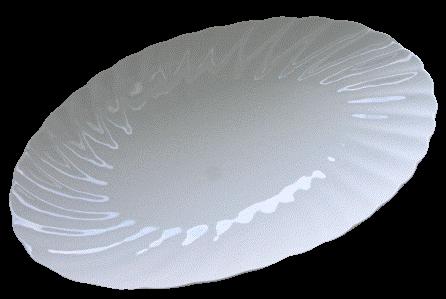 21,60 1289: Porcelæn sandra fad i blad form 32,5 cm.