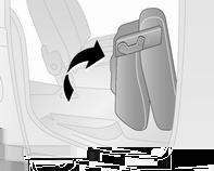 9 Advarsel Udvis forsigtighed når sædet fældes ned - pas på dele der bevæger sig. Kontroller at sædet er sikkert, når det er fældet helt ned.