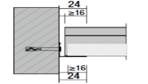 4 Hovedskinner Det anbefales at hovedskinnerne altid monteres i rummets længderetning med en afstand på 1200mm.