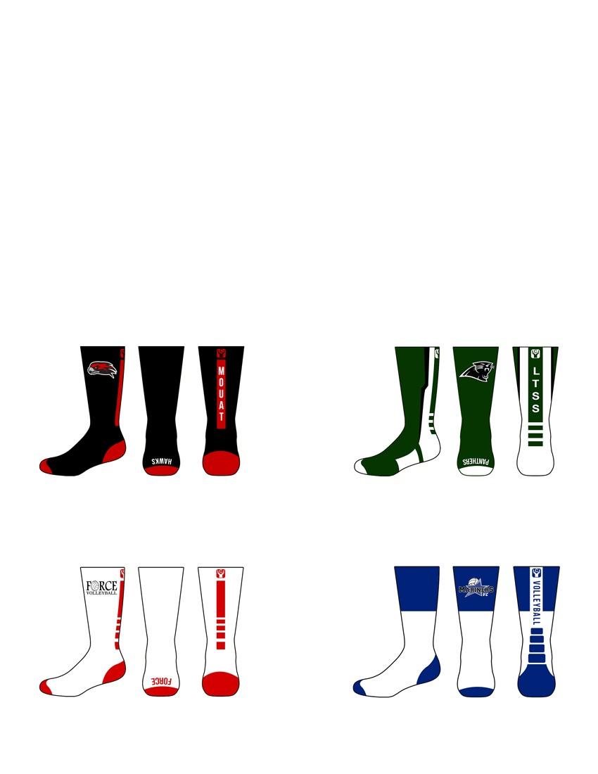 Custom Socks GetyourYCSsocksinankle,crew,andkneelength.They redurable, comfortable,andcompetitivelypriced.