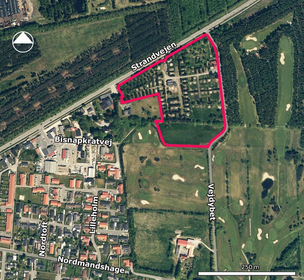 Oversigtskort Formål og baggrund Formålet med planen er at omdanne arealet, hvor Hals Camping har ligget, til et nyt boligområde.