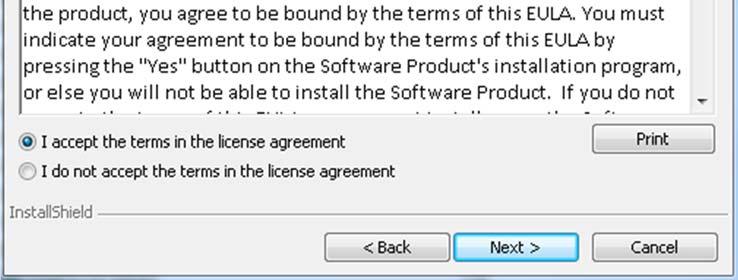 the terms of the license agreement
