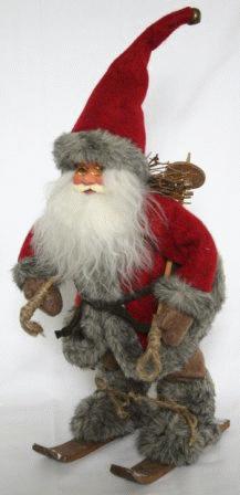 135,00 4362: Santa med ski og lantern 30cm