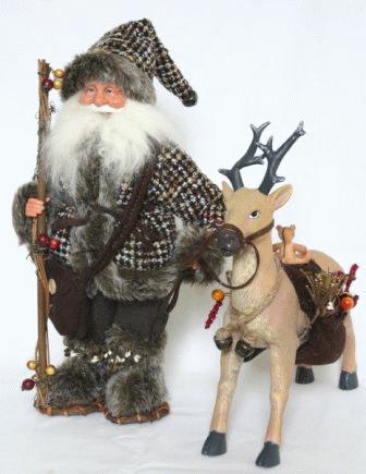 144,00 4356: Santa med slæde og gaver 31cm