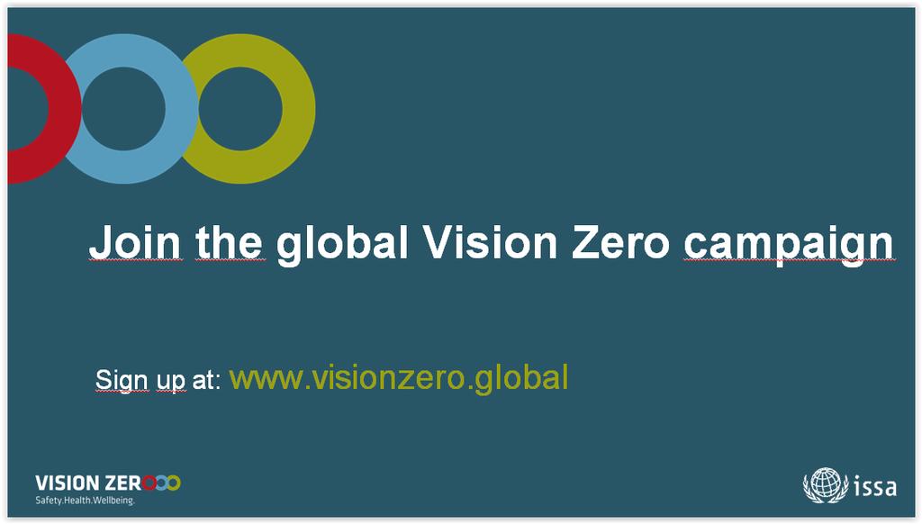 Global Vision Zero kampagne for Sikkerhed, sundhed og