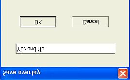 16 10. Save the overlay Go to the File menu and choose Save. The following dialog box is opened. Enter Yes and No as the name of the overlay. Click OK. 11.