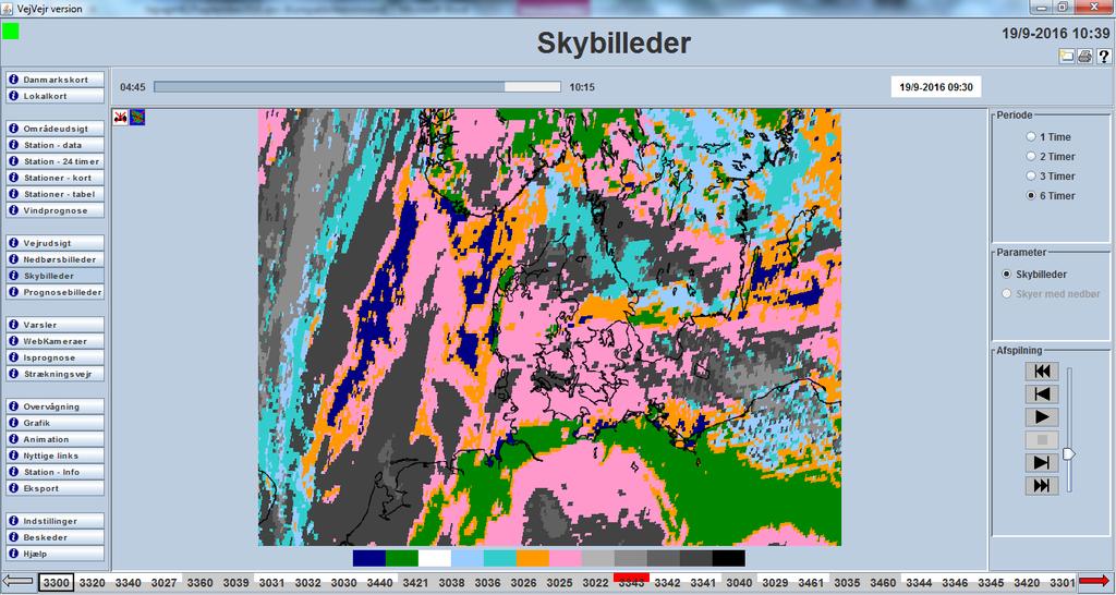 Brugervejledning til VejVejr version 12.0 September 2016 Skybilleder VejVejr viser skyinformationer fra Satellit.
