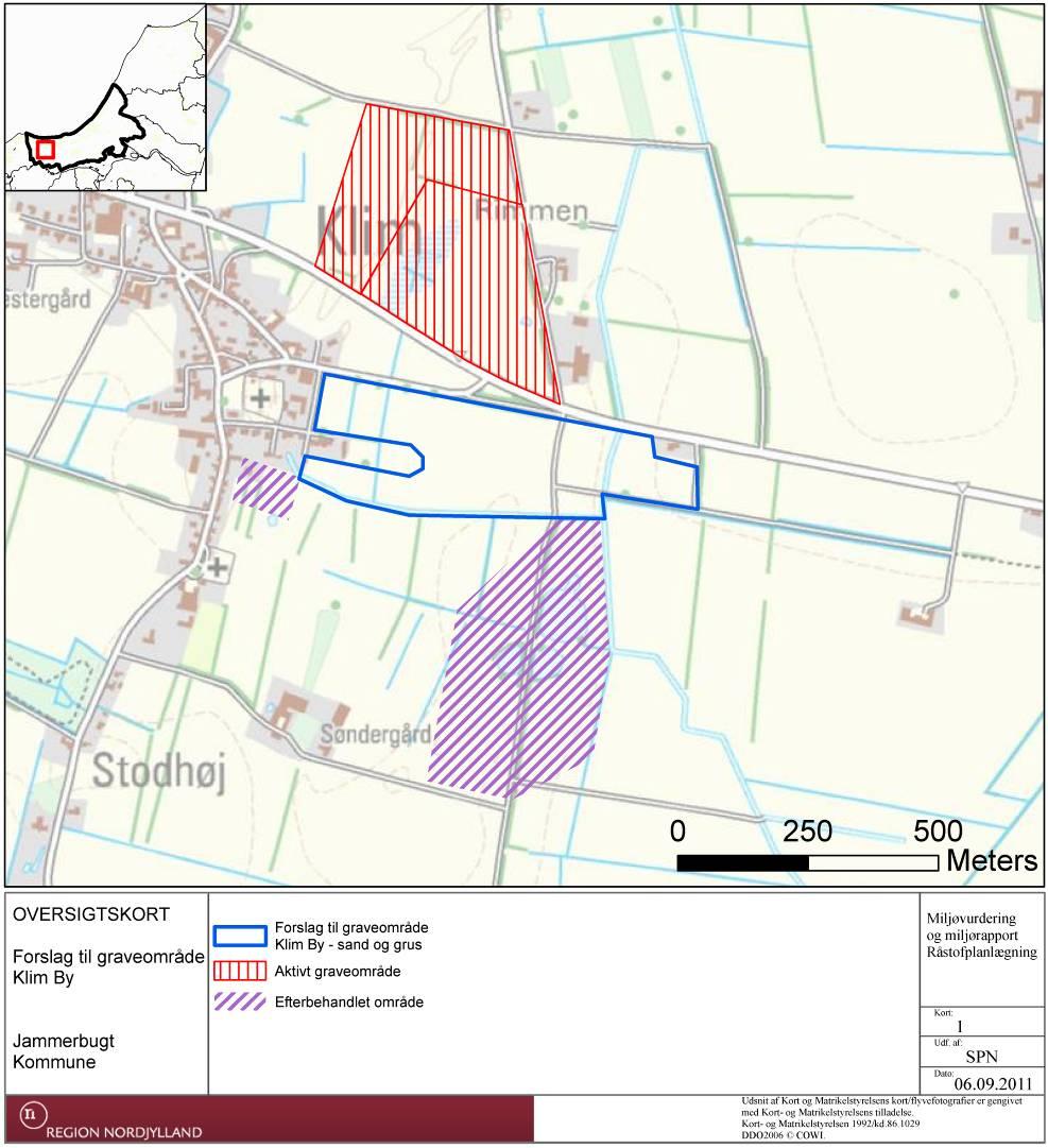 Høring af berørte myndigheder Da forslaget til Klim By graveområde er stillet i forbindelse med høringen til Råstofplan 2008, er der ingen høringssvar i hvidbogen der vedrører det konkrete areal. 4.