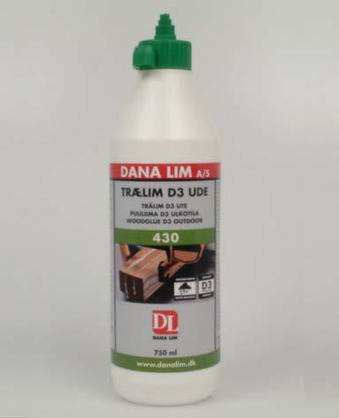 Kan anvendes til kold- og varmpresser samt højfrekvens (HF) limning. Vandbestandighedsklasse D4 opnås ved tilsætning af 5 % DANA Mørk Hærder eller 5 % DANAFIX 921.