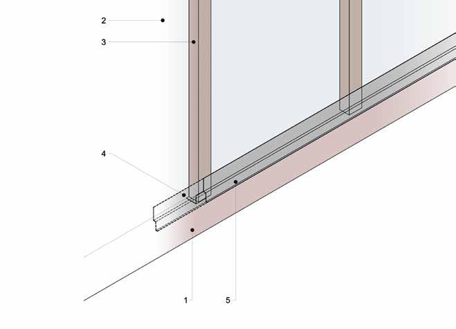 20) Sørg for, at bunden af kanten er lavere end bunden af rammen (10mm anbefales), så rammen er helt skjult, når 1. planke er installeret (se fig.