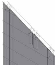 planke Alle fastgørelser skal være mindst 20 mm fra den ydre kant af lægte / rammen Afstanden mellem et solidt objekt som et udhæng og enden af en VIVIX Lap-planke skal være min.