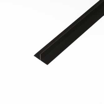 design: Tilgængelige design: Anodised Black Aluminiums Samlings Profil 3000 x 20 x 35mm Rustfrit