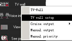 1. TV wall set up sub-groups: the click of a button, add TV output wall grouped under the group name below actual output channel matrix card number automatically generated output channel list, the