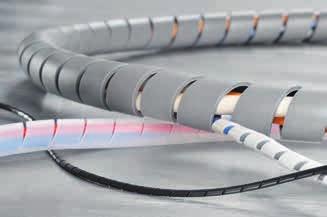 3.5 Beskyttelses- og spiralslanger Polyethylen spiralslange SBPE SBPE spiralslanger i standard el-applikationer samt el-tavler og kontrolpaneler. Størrelse 4 og 9 fås desuden i 5 meter længder.