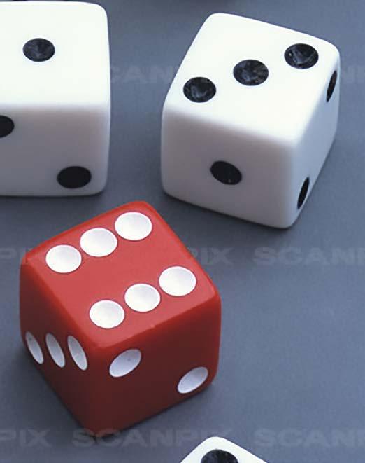 4 9. A spiller et terningspil Eleverne i 9. A spiller et terningspil, hvor de kaster med en rød og en hvid terning.