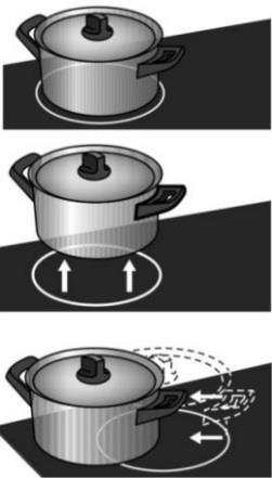 Konkav eller konveks bund (bund, der buer opad eller nedad) kan sætte overophedningssikringen ud af funktion og få kogepladen til at overophede.