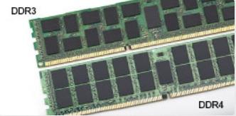 Figur 1. Forskel i indhak Øget tykkelse DDR4-moduler er en smule tykkere end DDR3 for at kunne tilpasse sig flere signallag. Figur 2.
