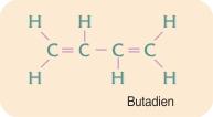 Forbindelser med flere dobbeltbindinger forekommer også, fx butadien. Tredobbelt bin dinger dannet af tre elektronpar forekommer også.