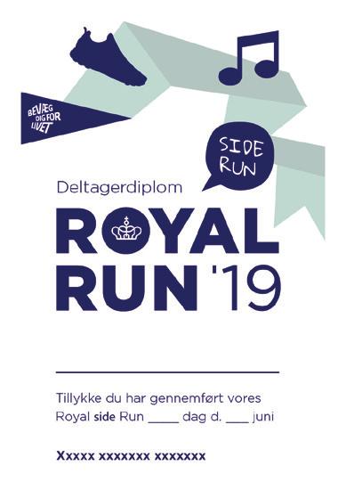 Alle Royal Runners er vindere Diplom og medaljeoverrækkelse Efter endt løb er det vigtigt at belønne jeres deltagere med et diplom eller/og (klip-selv) medalje for deres indsats.